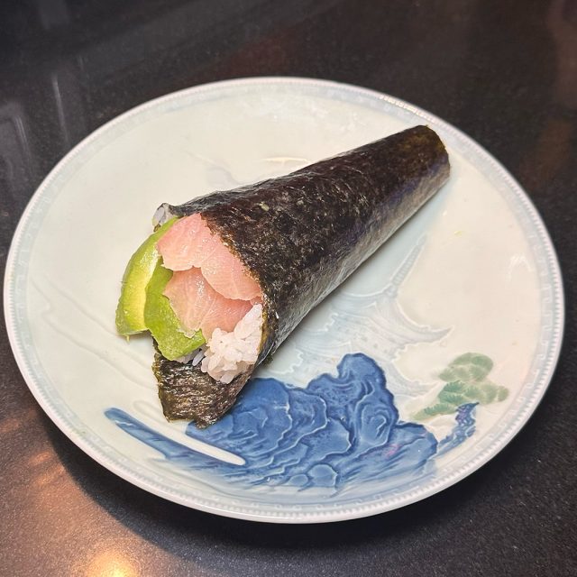 Hamachi Avocado Hand Roll